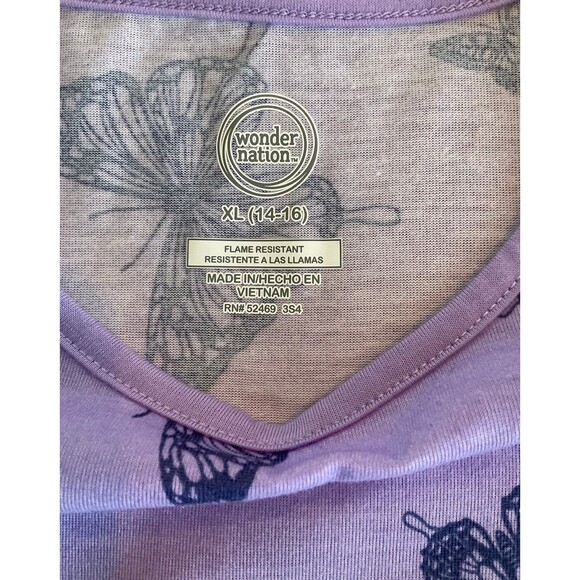 Wonder Nation “Lavender Butterfly Top” with black leggings Girls Size (XL 14-16) - Picture 5 of 5